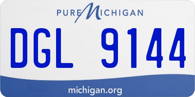 MI license plate DGL9144