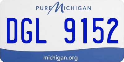 MI license plate DGL9152