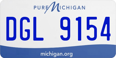 MI license plate DGL9154