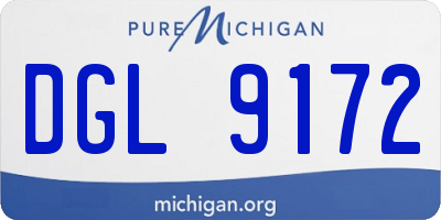 MI license plate DGL9172