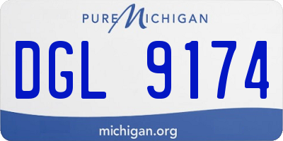 MI license plate DGL9174