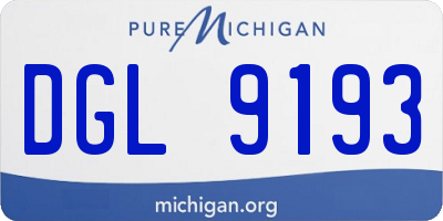 MI license plate DGL9193