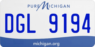 MI license plate DGL9194