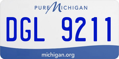 MI license plate DGL9211