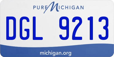MI license plate DGL9213