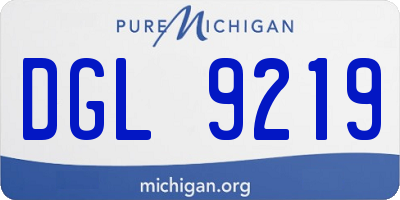 MI license plate DGL9219
