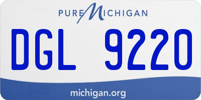 MI license plate DGL9220
