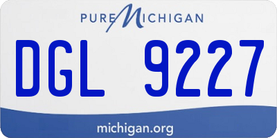 MI license plate DGL9227