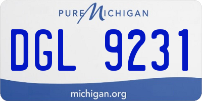 MI license plate DGL9231