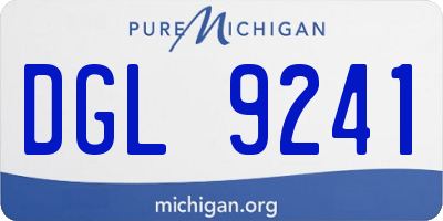 MI license plate DGL9241