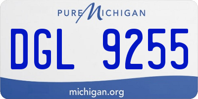 MI license plate DGL9255