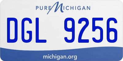 MI license plate DGL9256