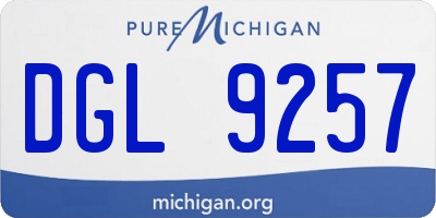 MI license plate DGL9257