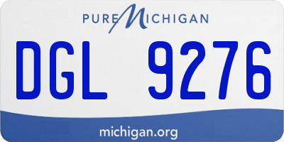 MI license plate DGL9276