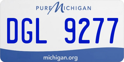 MI license plate DGL9277