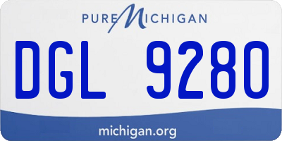 MI license plate DGL9280