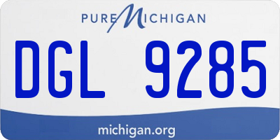 MI license plate DGL9285