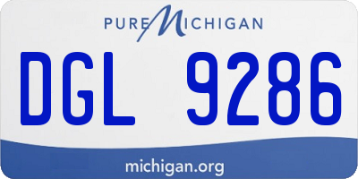 MI license plate DGL9286