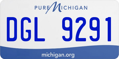 MI license plate DGL9291