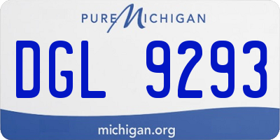 MI license plate DGL9293