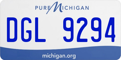 MI license plate DGL9294