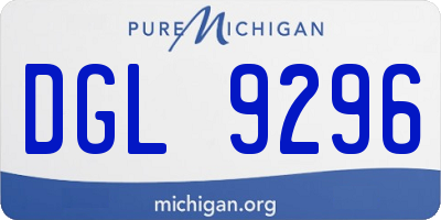 MI license plate DGL9296