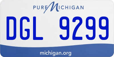 MI license plate DGL9299