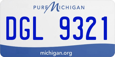 MI license plate DGL9321