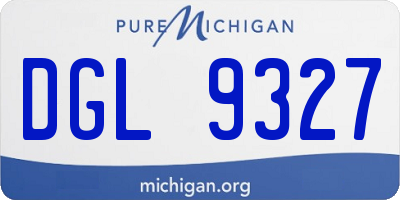 MI license plate DGL9327