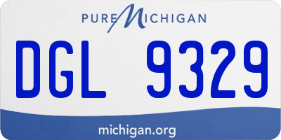 MI license plate DGL9329