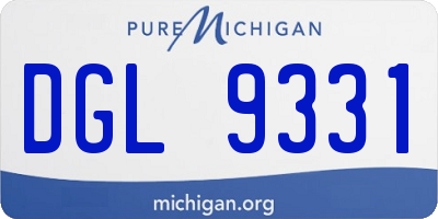 MI license plate DGL9331