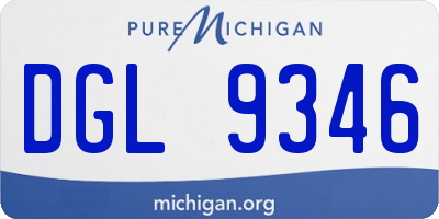 MI license plate DGL9346