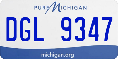 MI license plate DGL9347