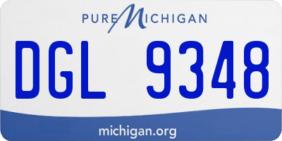 MI license plate DGL9348