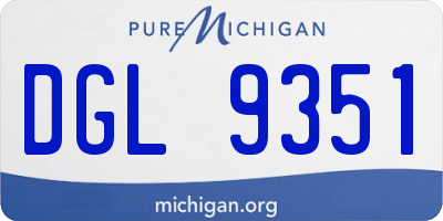 MI license plate DGL9351