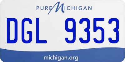 MI license plate DGL9353