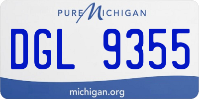 MI license plate DGL9355