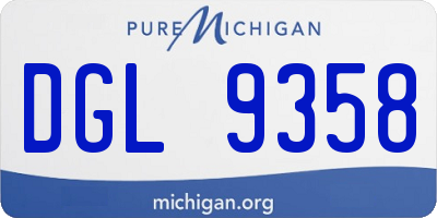 MI license plate DGL9358