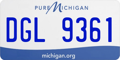 MI license plate DGL9361