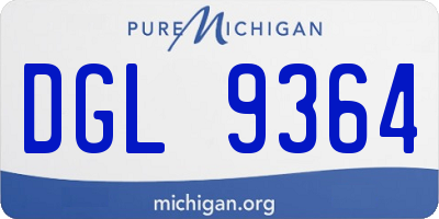 MI license plate DGL9364