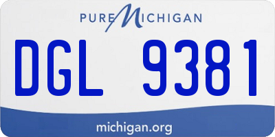 MI license plate DGL9381