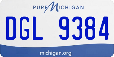 MI license plate DGL9384