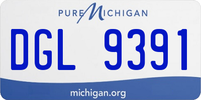 MI license plate DGL9391