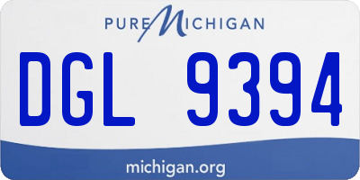 MI license plate DGL9394