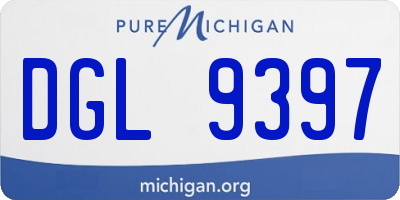 MI license plate DGL9397