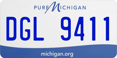 MI license plate DGL9411