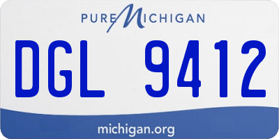 MI license plate DGL9412