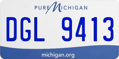 MI license plate DGL9413