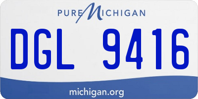 MI license plate DGL9416