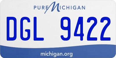 MI license plate DGL9422